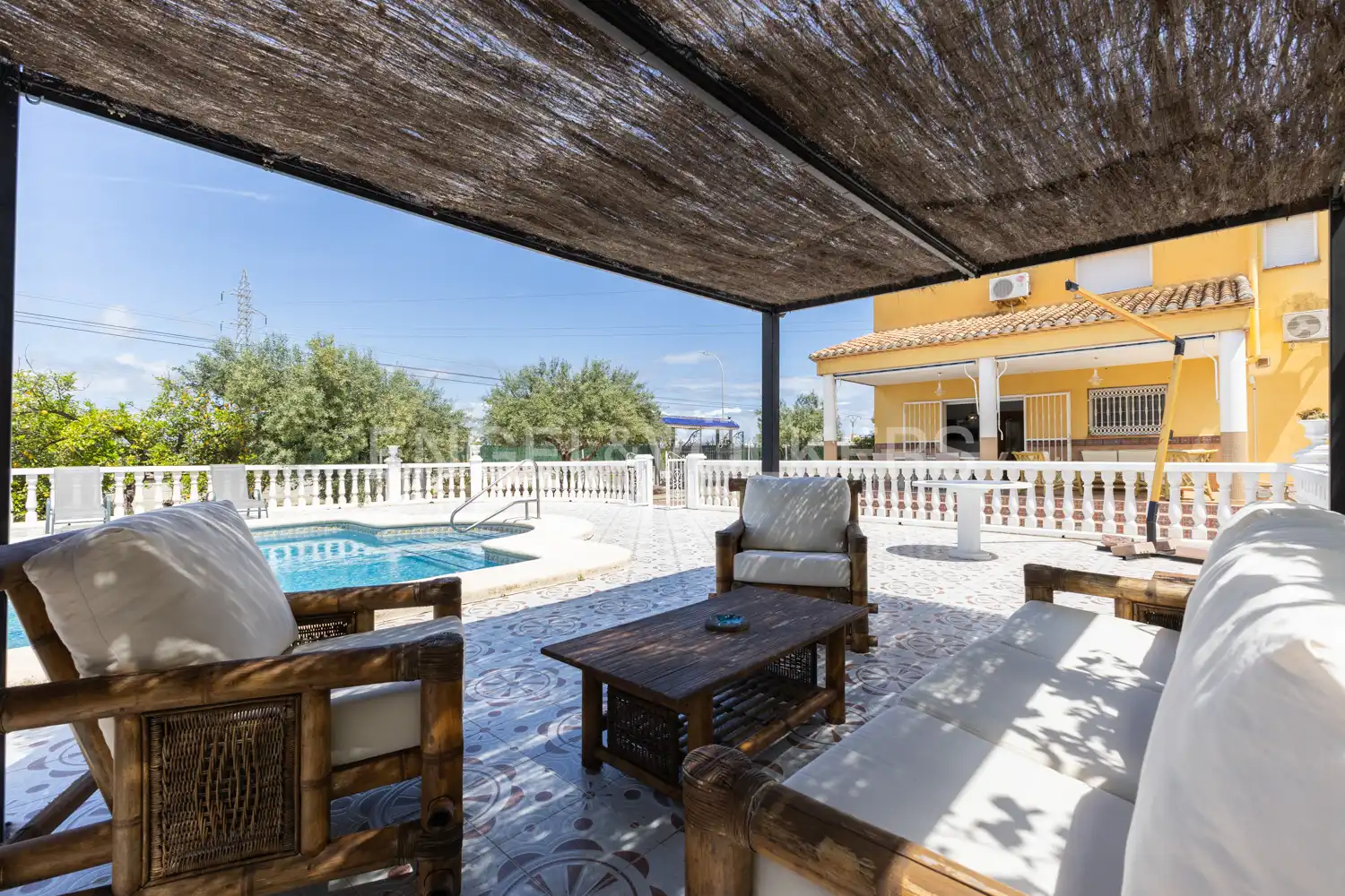Terraza de Finca rústica en venta en Piles con Aire acondicionado, Calefacción y Jardín privado
