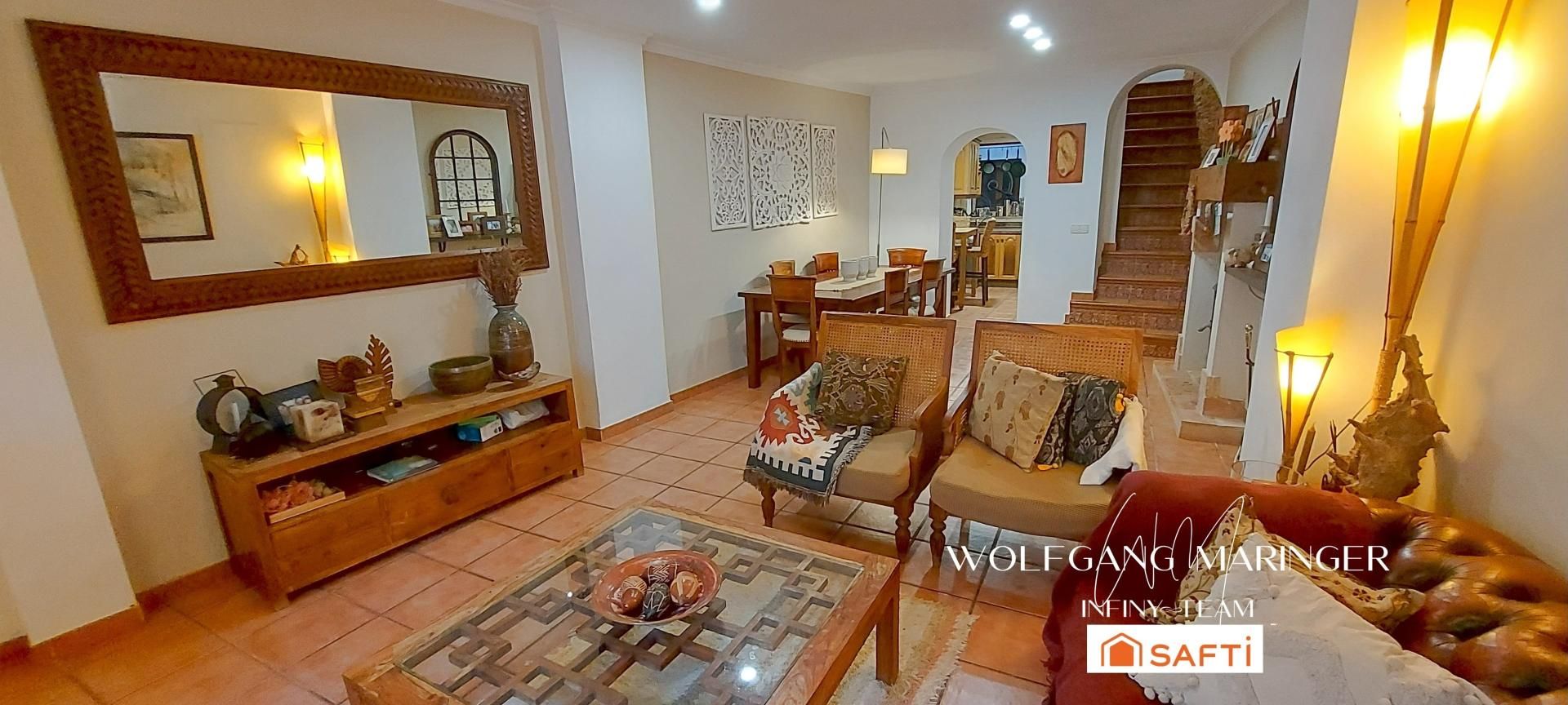 Sala d'estar de Casa adosada en venda en Pedreguer amb Aire condicionat, Calefacció i Terrassa