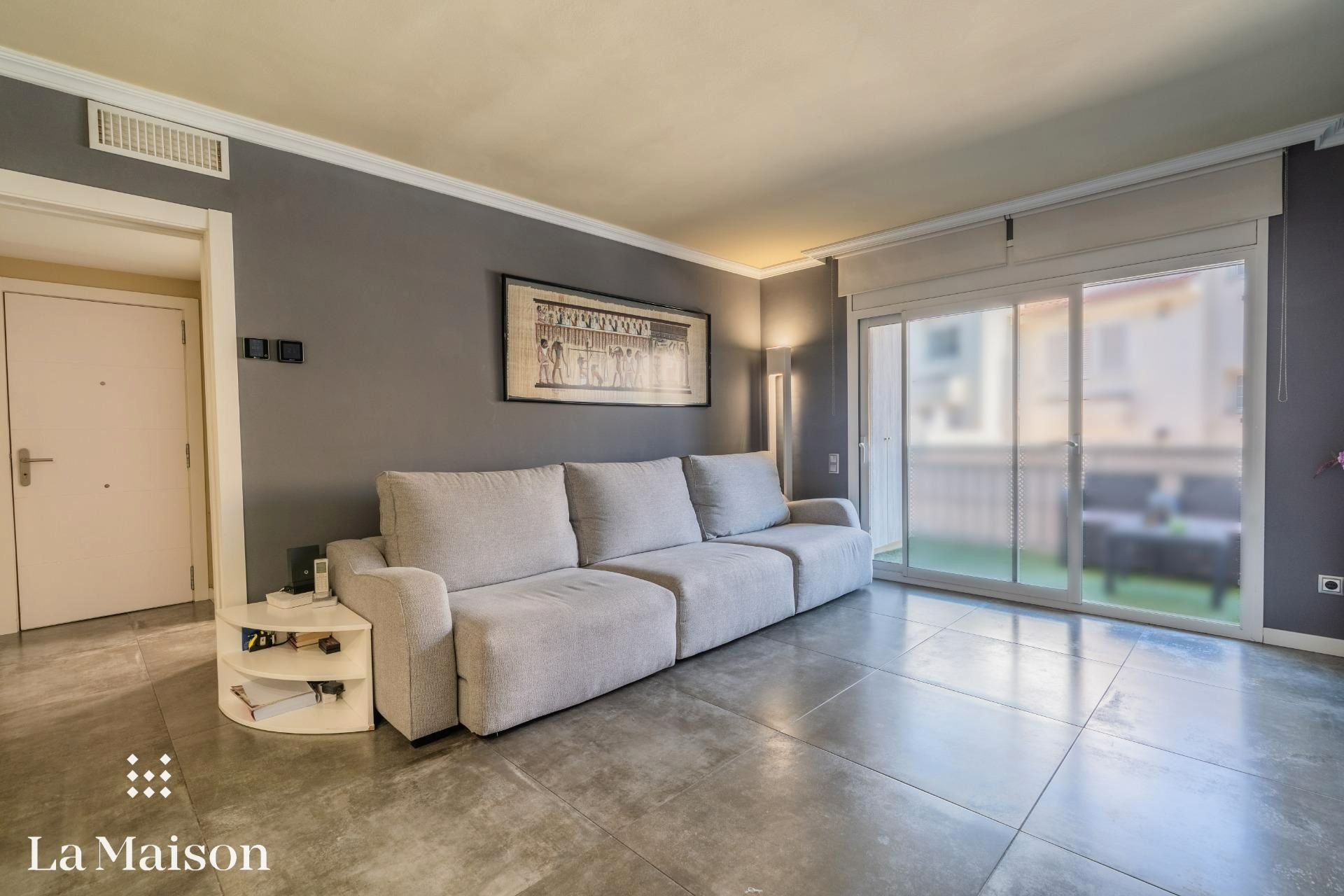 Sala d'estar de Planta baixa en venda en Sant Andreu de Llavaneres amb Aire condicionat, Calefacció i Jardí privat