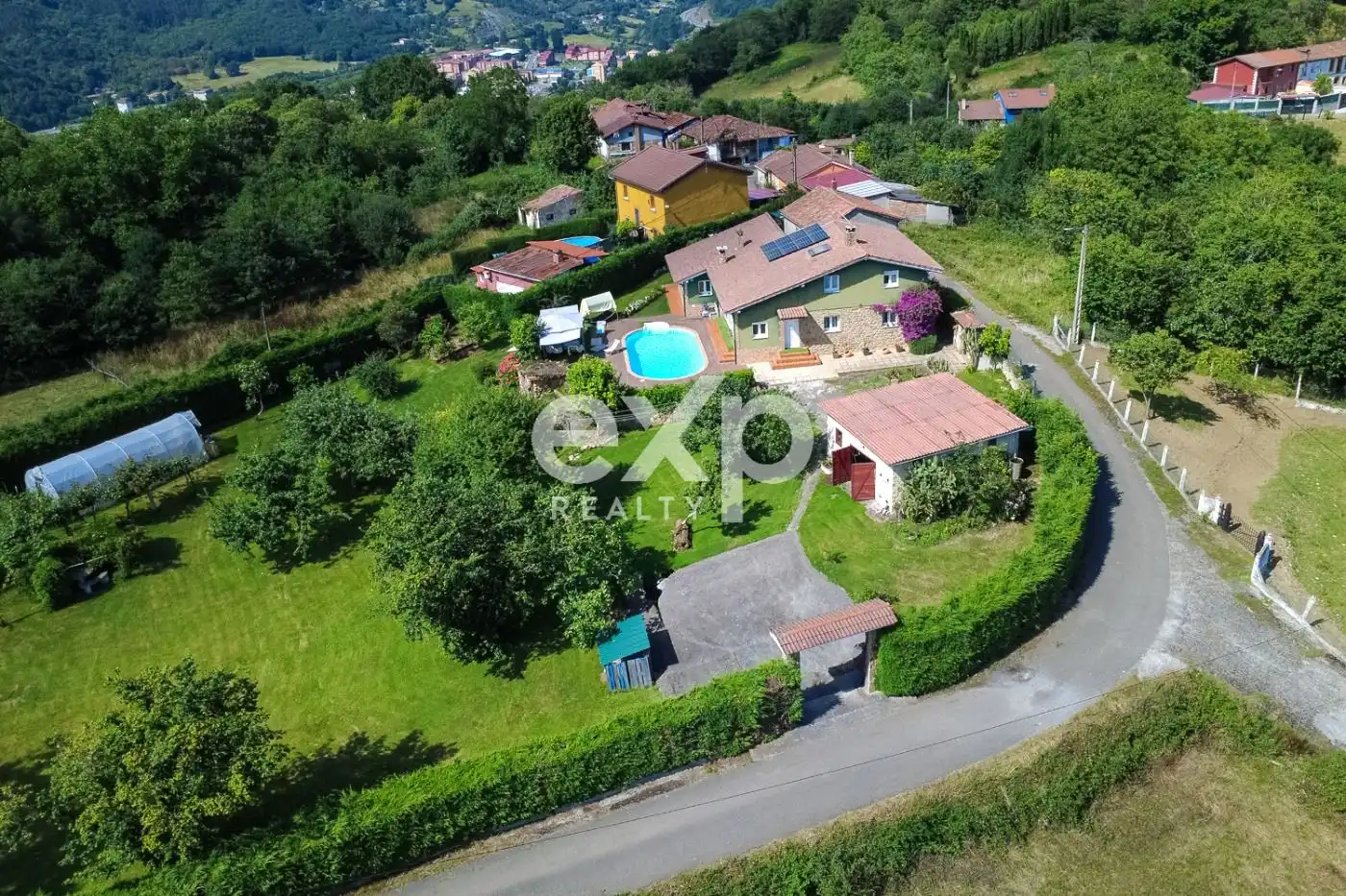 Exterior view of Houses for sale in Langreo  with Heating, Private garden and Swimming Pool
