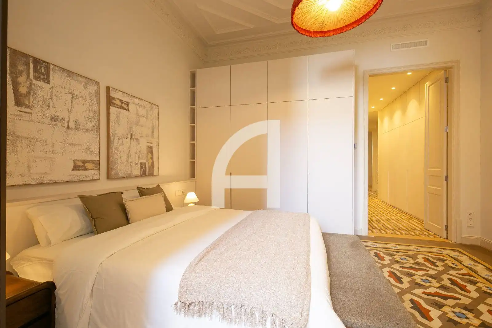 Bedroom of Flat for rent in Barcelona  with Air Conditioner, Heating and Parquet flooring