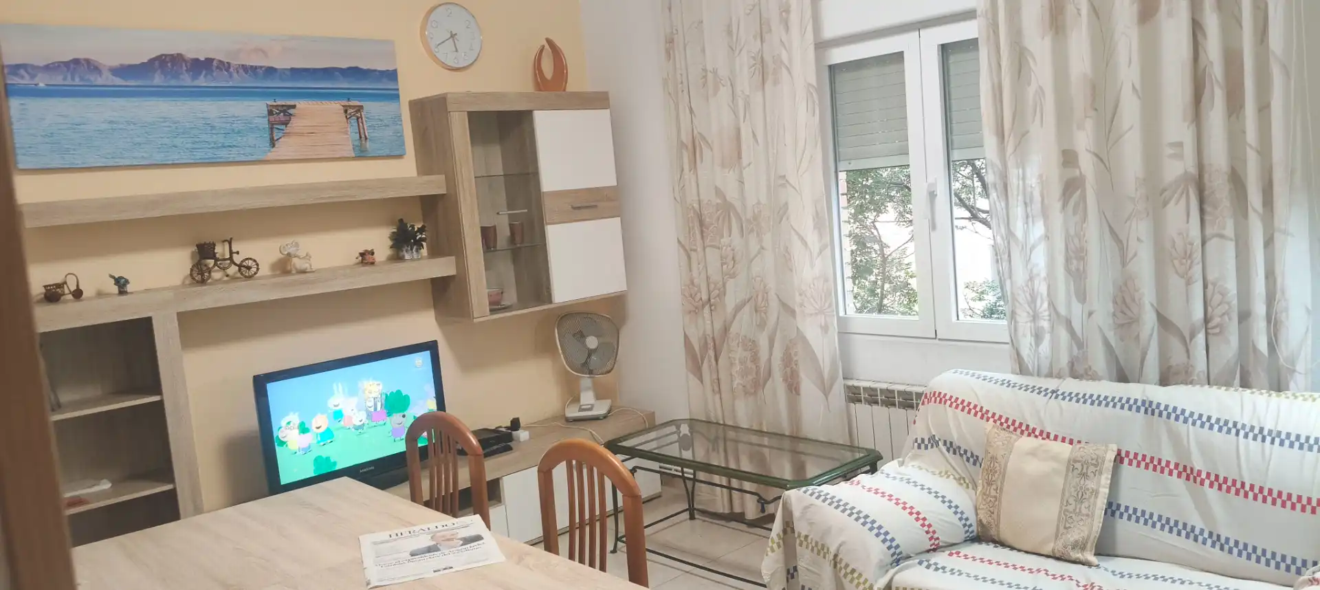Sala de estar de Piso de alquiler en Zaragoza con Calefacción, Amueblado y Horno