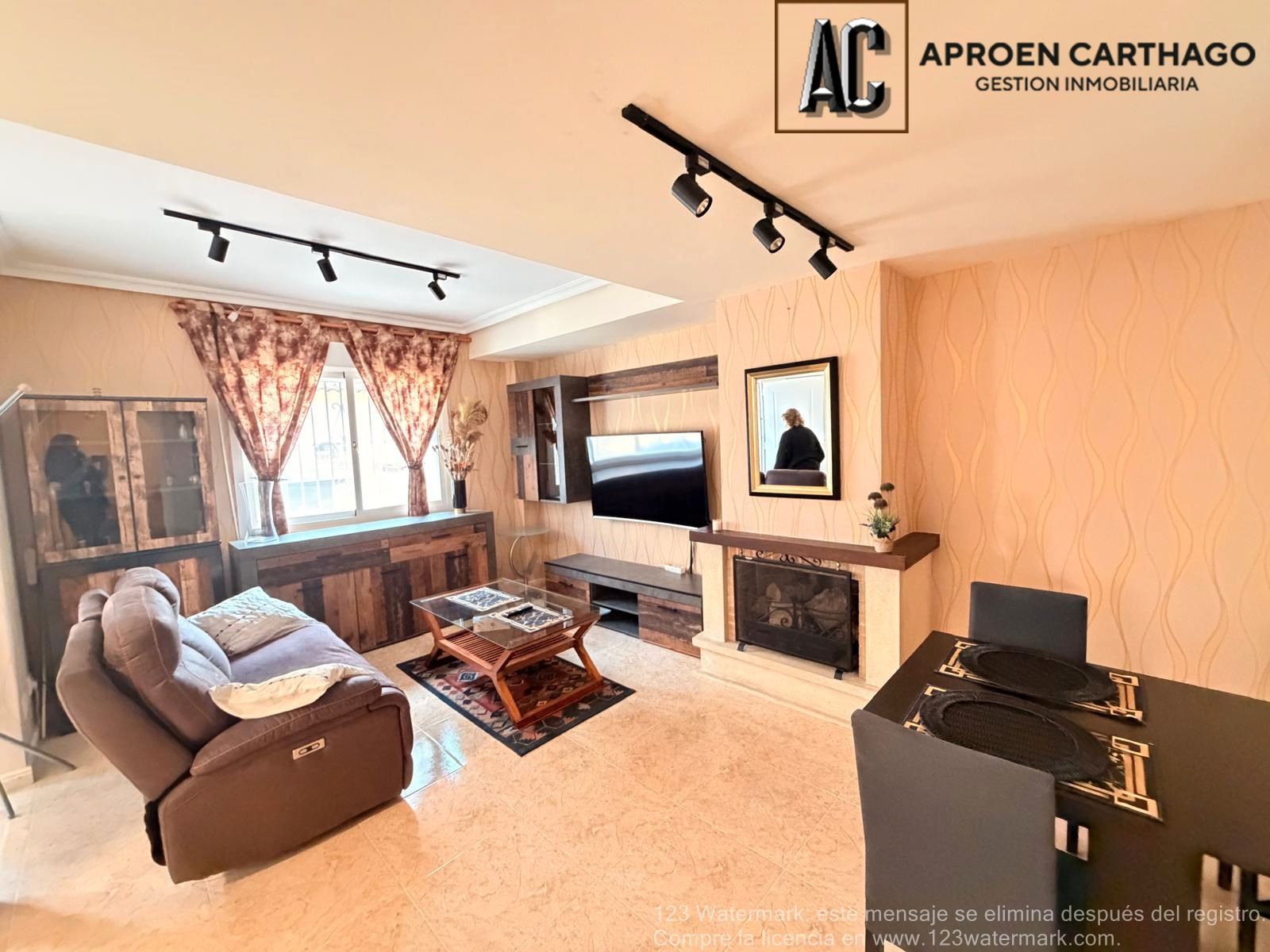 Sala d'estar de Casa adosada de lloguer en  Murcia Capital amb Aire condicionat, Calefacció i Terrassa