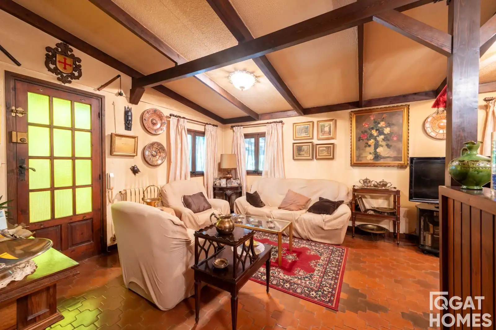 Sala de estar de Casa o chalet en venta en Sant Cugat del Vallès con Calefacción, Terraza y Trastero