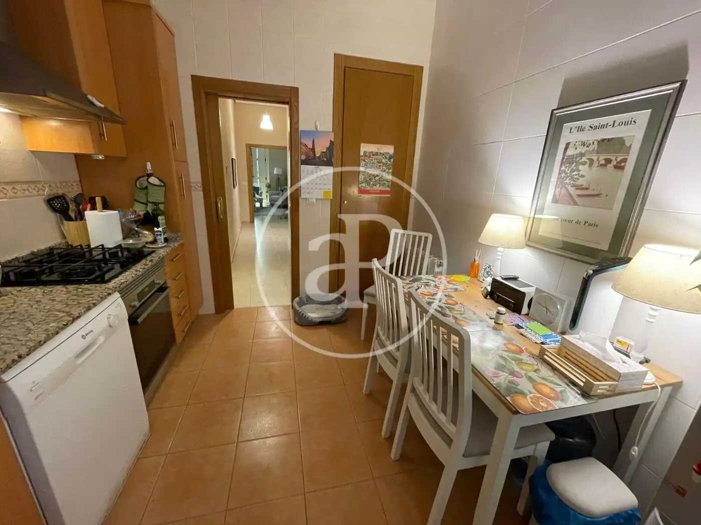 Cocina de Piso de alquiler en Valencia con Aire acondicionado, Calefacción y Balcón