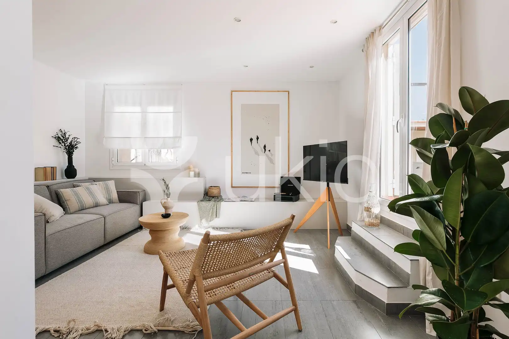 Living room of Study for rent in Barcelona  with Air Conditioner, Heating and Terrace