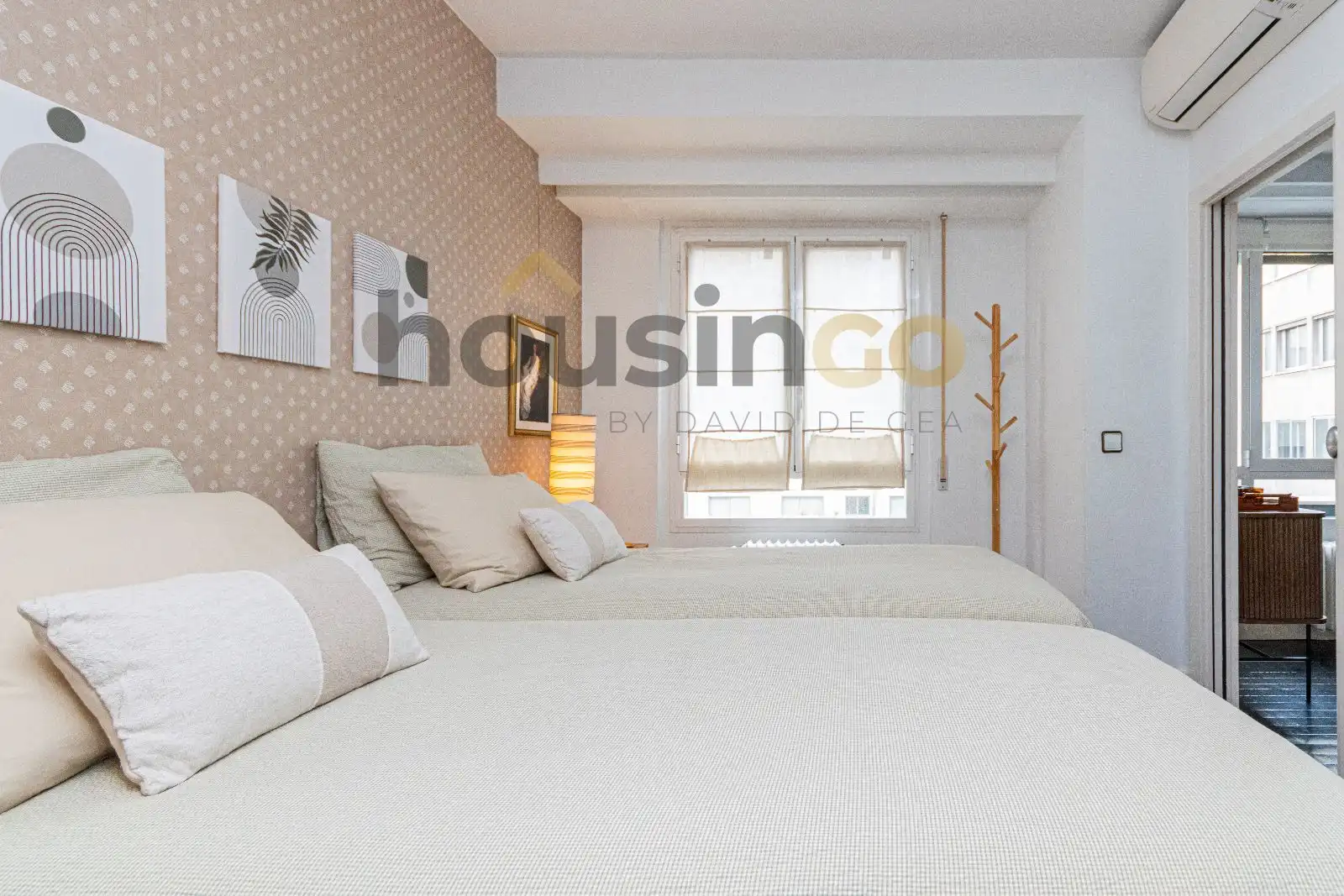 Bedroom of Flat for rent in Madrid  with Air Conditioner, Heating and Parquet flooring