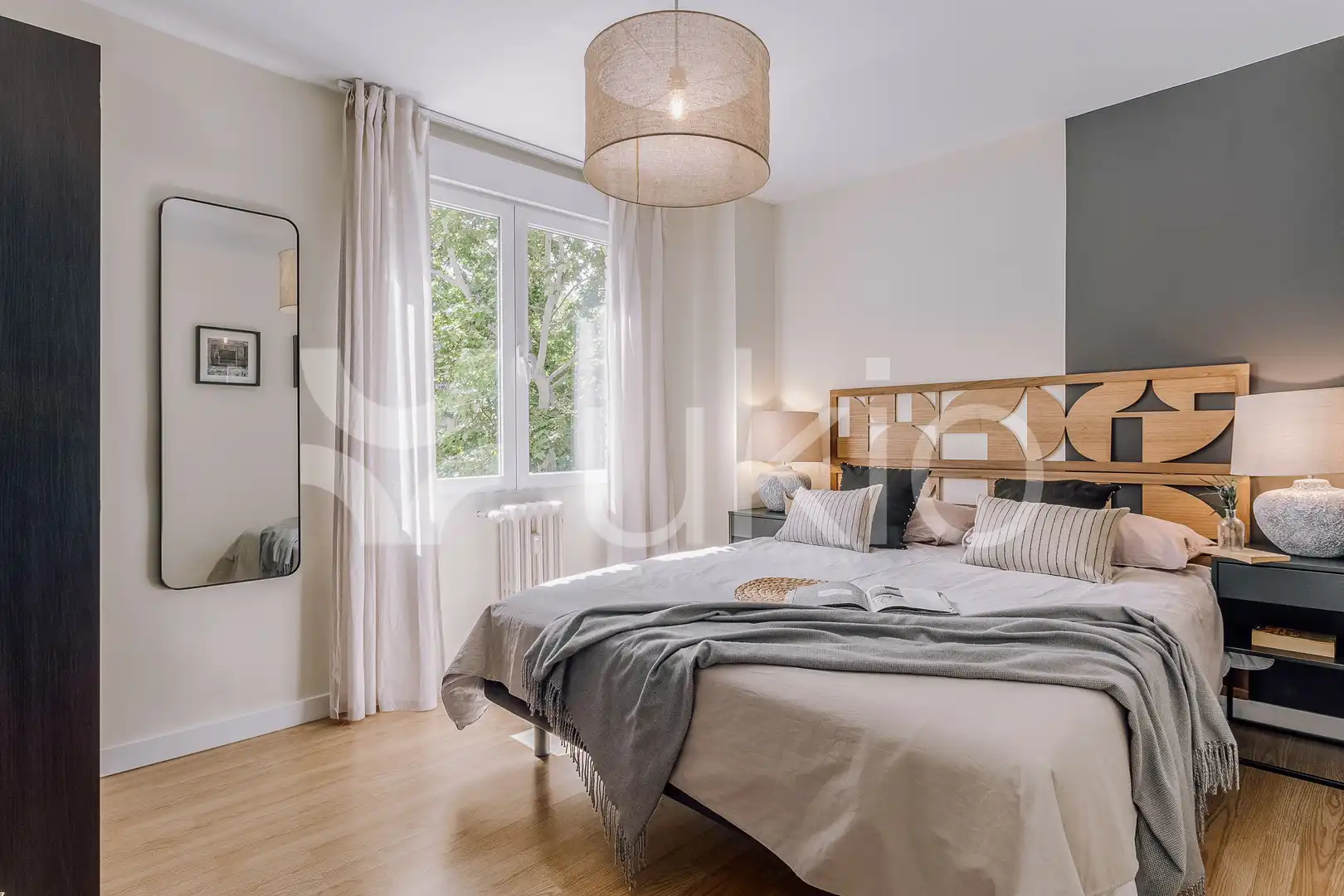 Habitación de Apartamento de alquiler en Madrid con Aire acondicionado, Calefacción y Amueblado