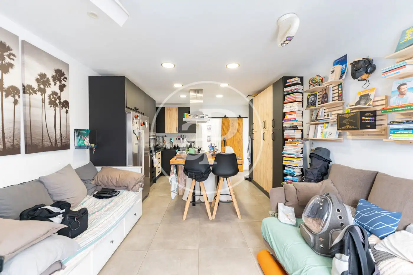 Wohnzimmer von Wohnung zum Verkauf in  Palma de Mallorca mit Klimaanlage, Privatgarten und Terrasse