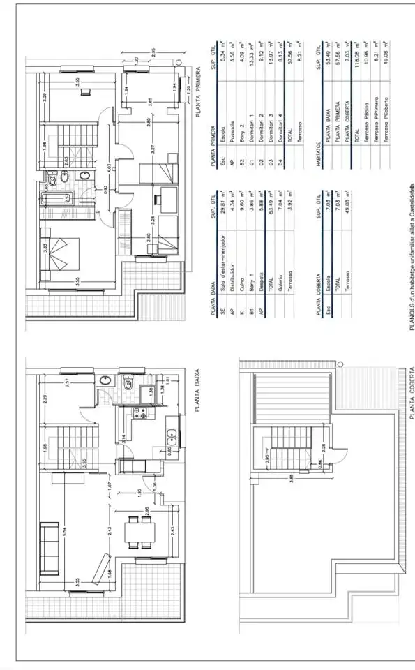 Einfamilien-Reihenhaus zum Verkauf in Castelldefels mit Klimaanlage, Heizung und Privatgarten