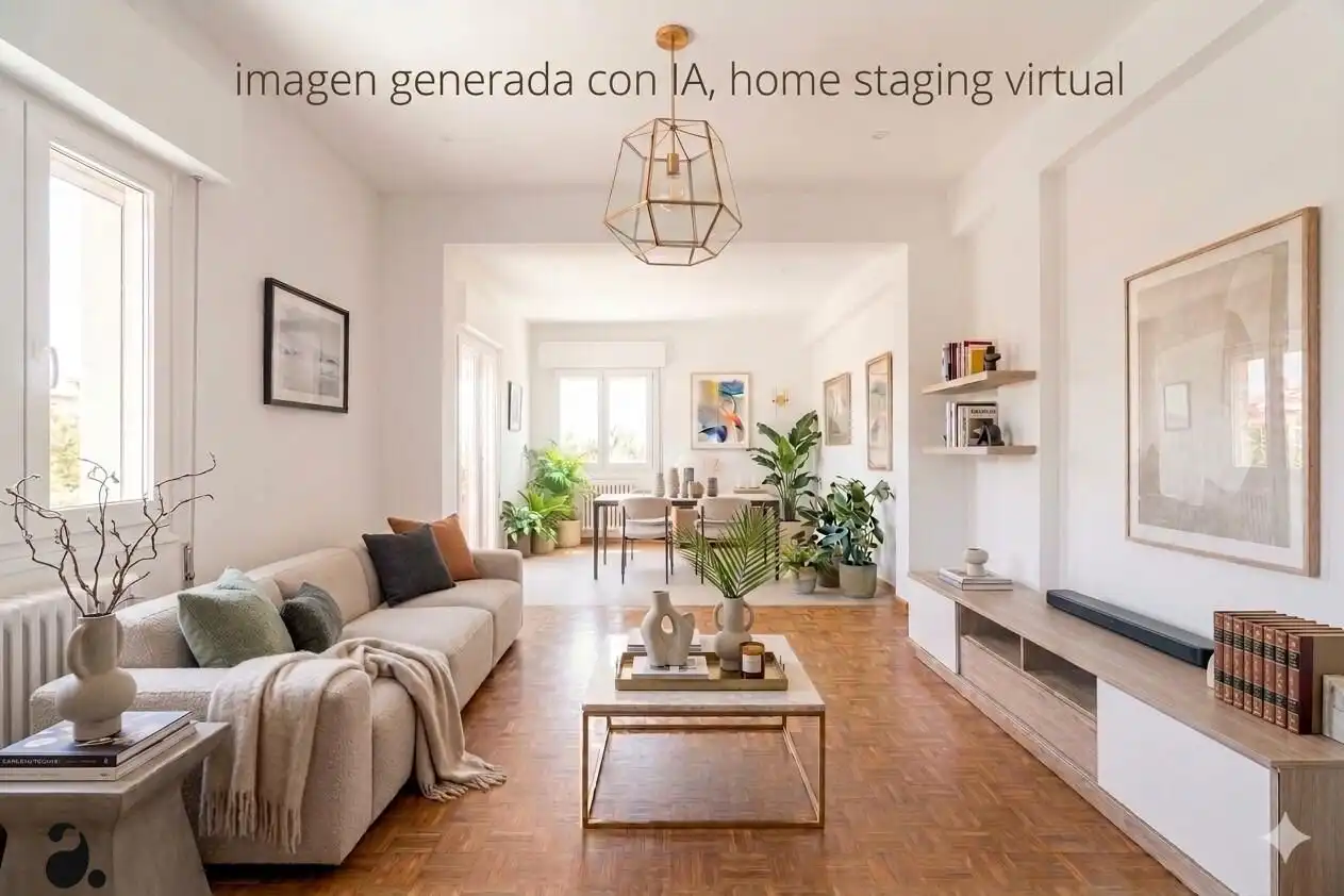 Sala d'estar de Pis en venda en Madrid amb Aire condicionat, Calefacció i Parquet