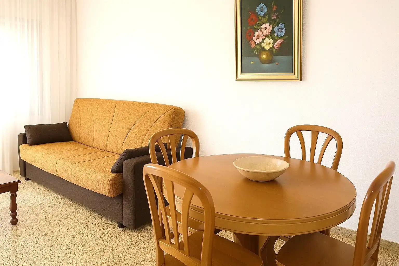 Sala de estar de Apartamento de alquiler en Peñíscola / Peníscola con Terraza, Amueblado y Horno