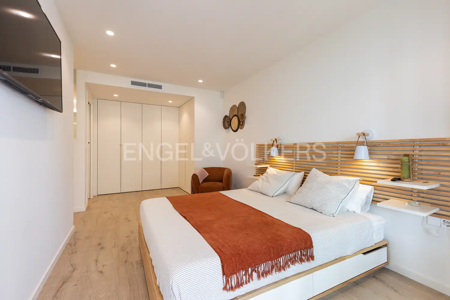 Bedroom of Flat for sale in Pedreguer  with Air Conditioner, Heating and Private garden