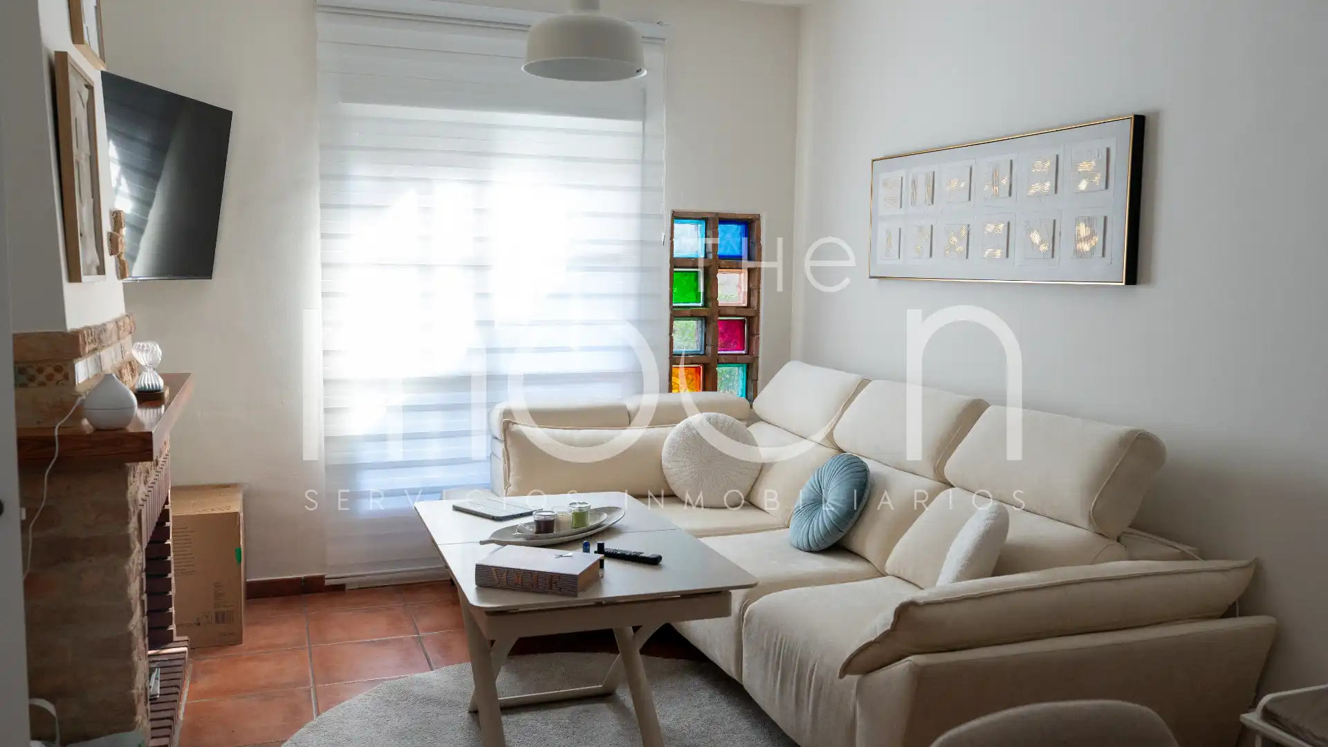 Sala de estar de Casa adosada en venta en Aljaraque con Aire acondicionado, Terraza y Horno