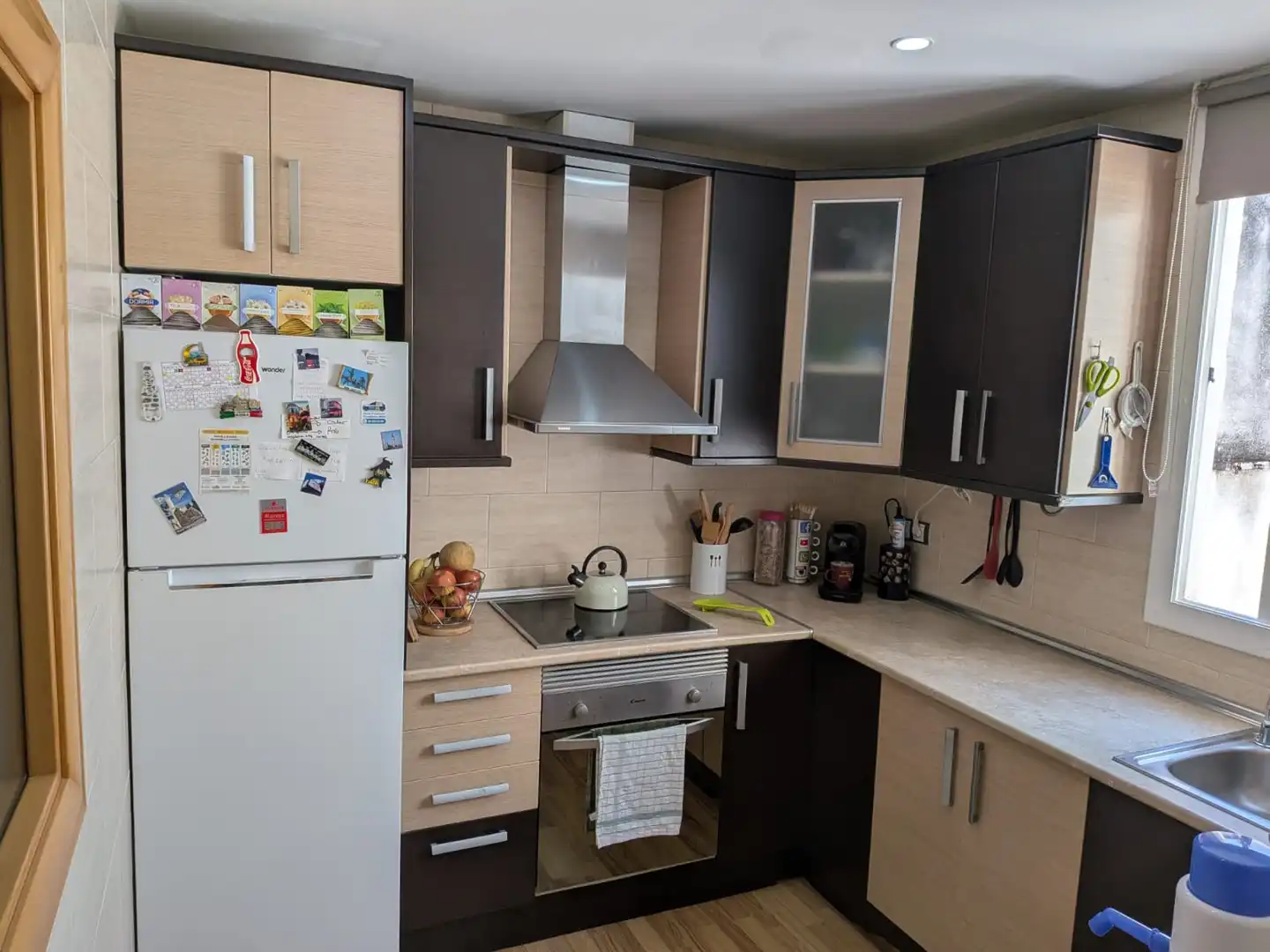 Kitchen of Flat for sale in Sabadell  with Air Conditioner, Parquet flooring and Furnished
