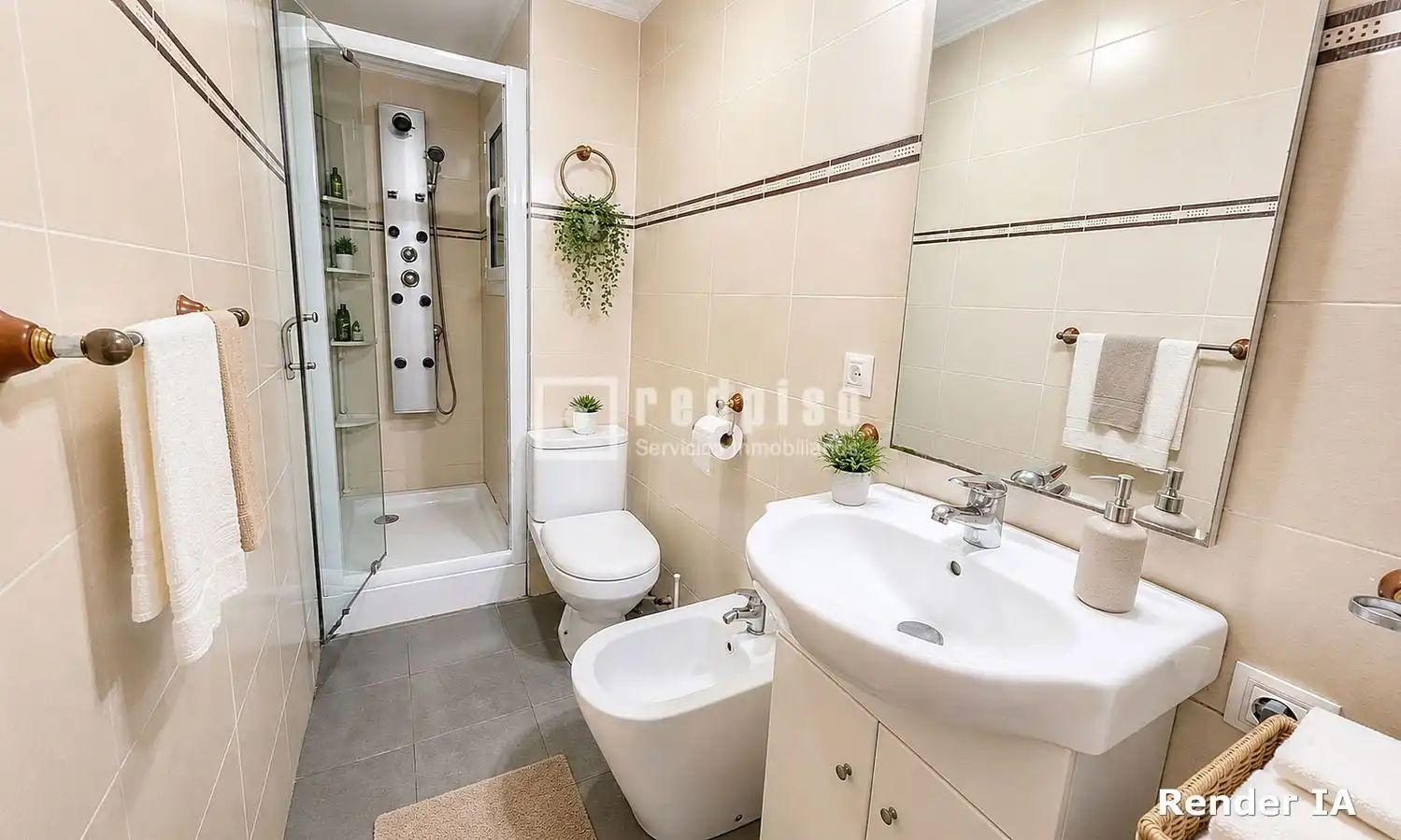 Badezimmer von Wohnung zum Verkauf in Valencia mit Klimaanlage