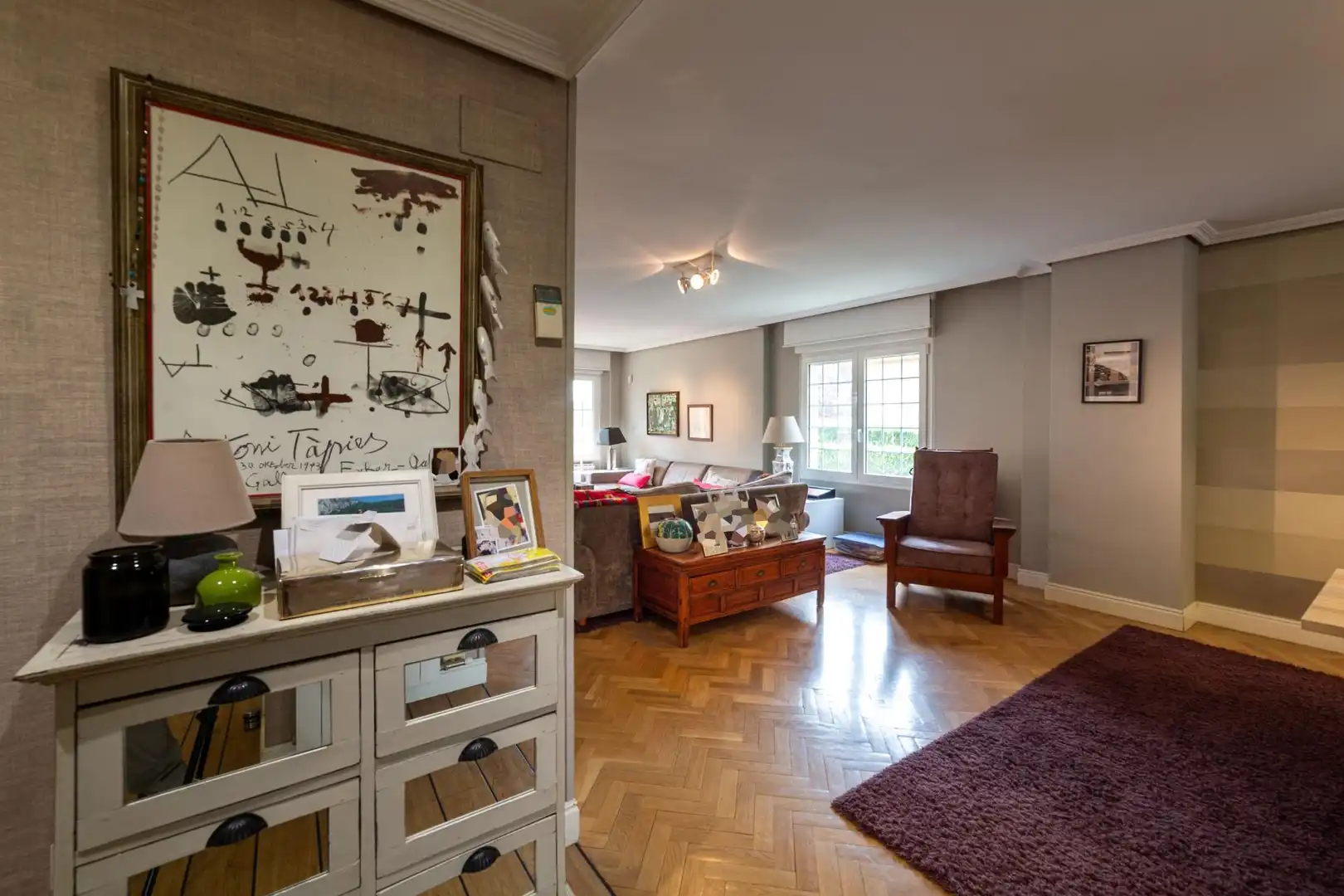 Sala de estar de Casa adosada en venta en Simancas con Calefacción, Jardín privado y Alarma