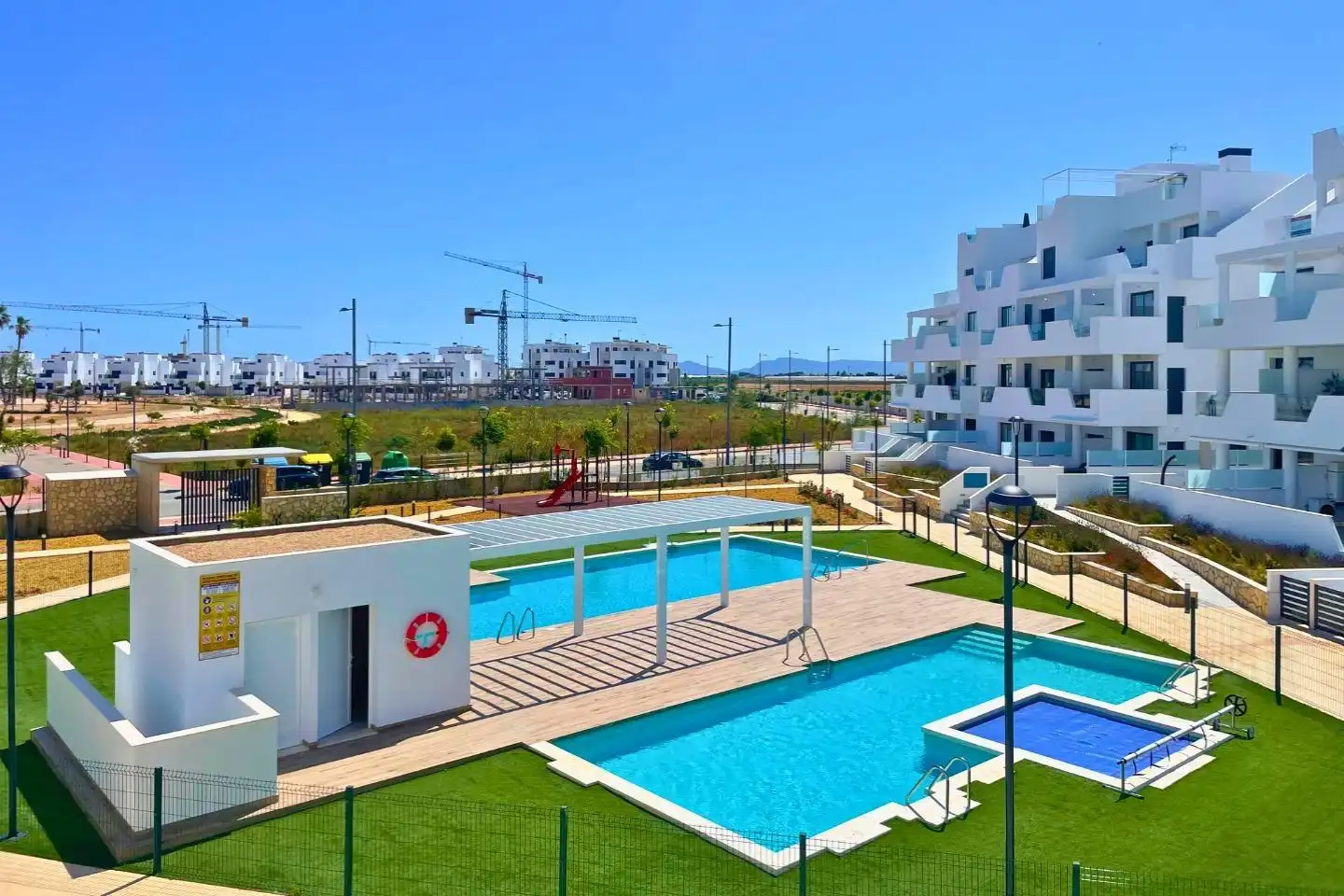 Schwimmbecken von Wohnungen zur Miete in Torre-Pacheco mit Klimaanlage, Terrasse und Möbliert