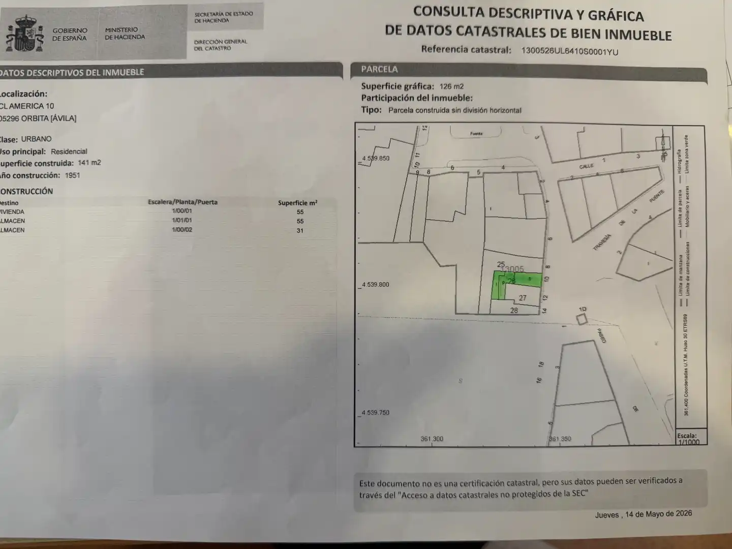 Finca rústica en venta en Orbita con Parquet, Trastero y Amueblado