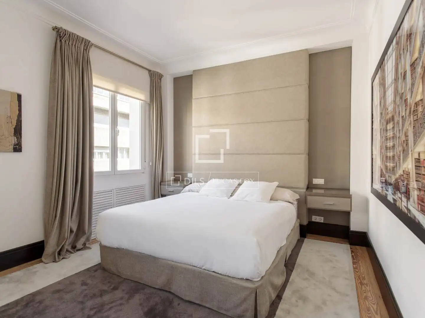 Schlafzimmer von Wohnung zur Miete in Madrid mit Klimaanlage, Heizung und Parkett