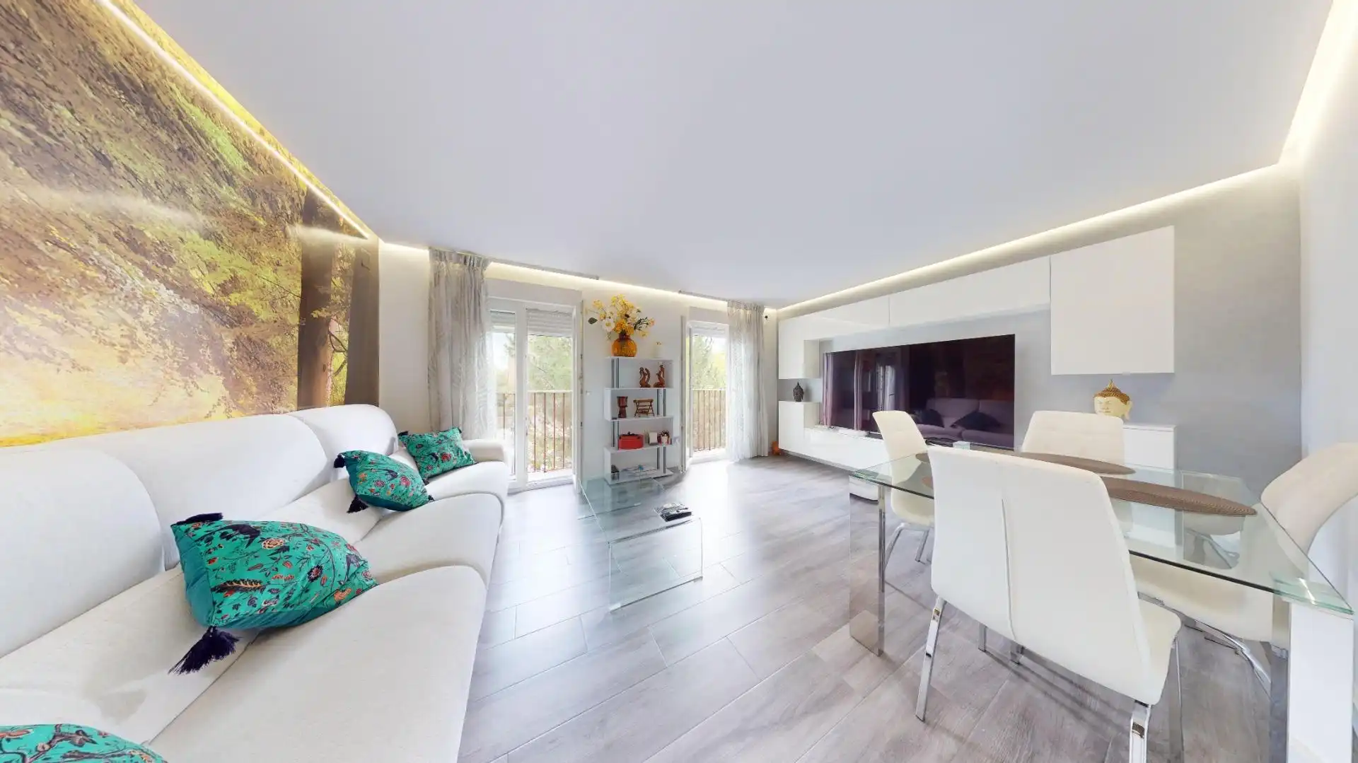 Living room of Flat for sale in  Madrid Capital  with Air Conditioner, Terrace and Storage room