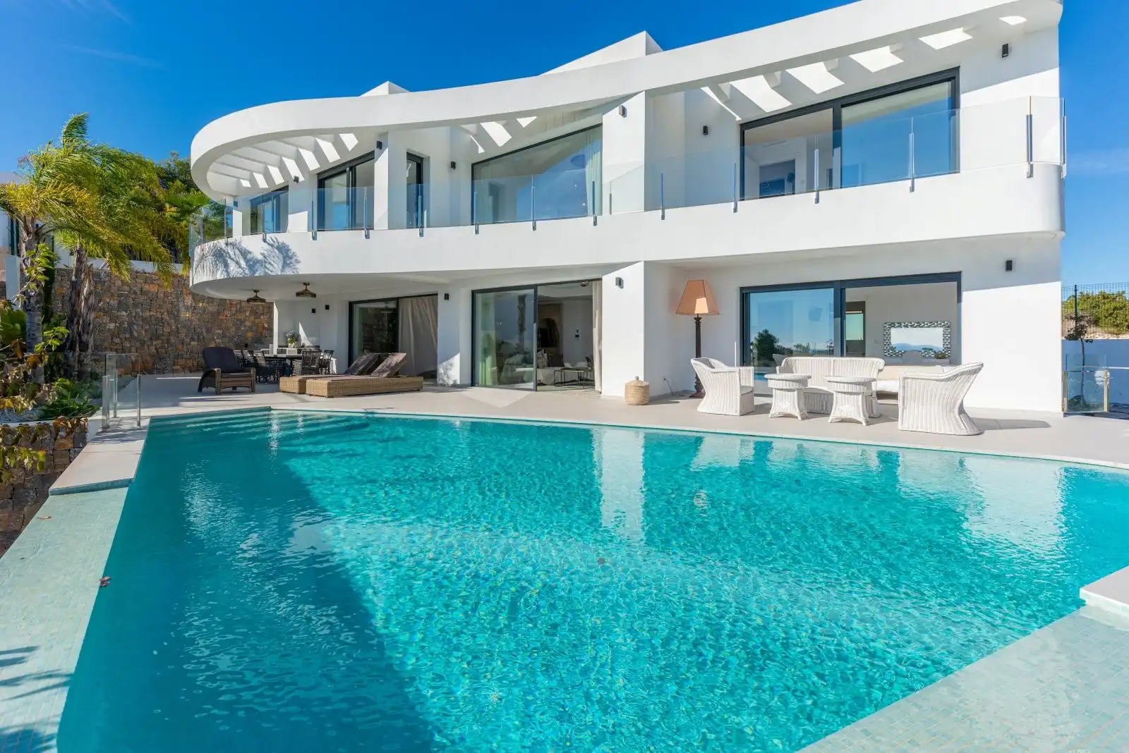Piscina de Casa o chalet en venta en Moraira con Aire acondicionado, Calefacción y Jardín privado