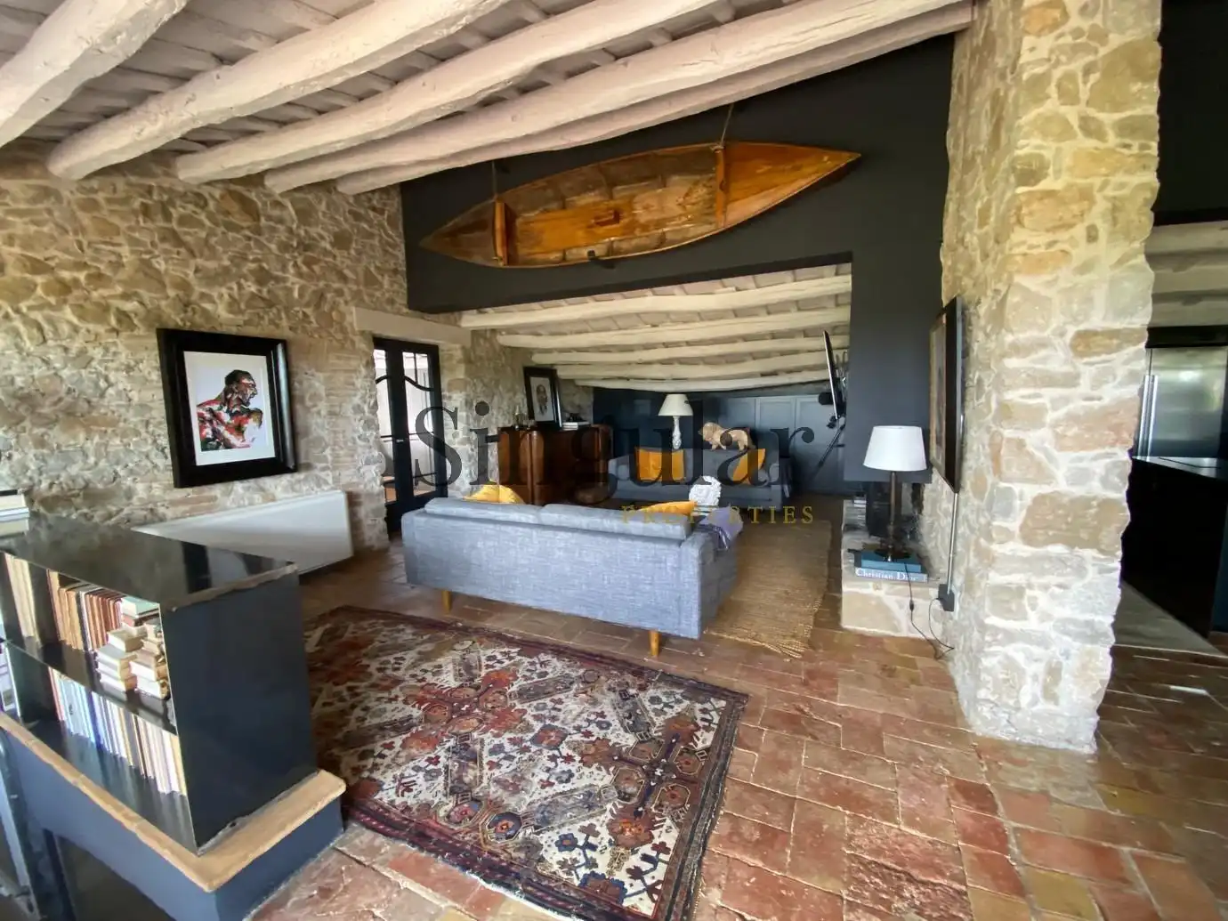 Living room of Country homes for sale in Corçà  with Air Conditioner, Heating and Private garden