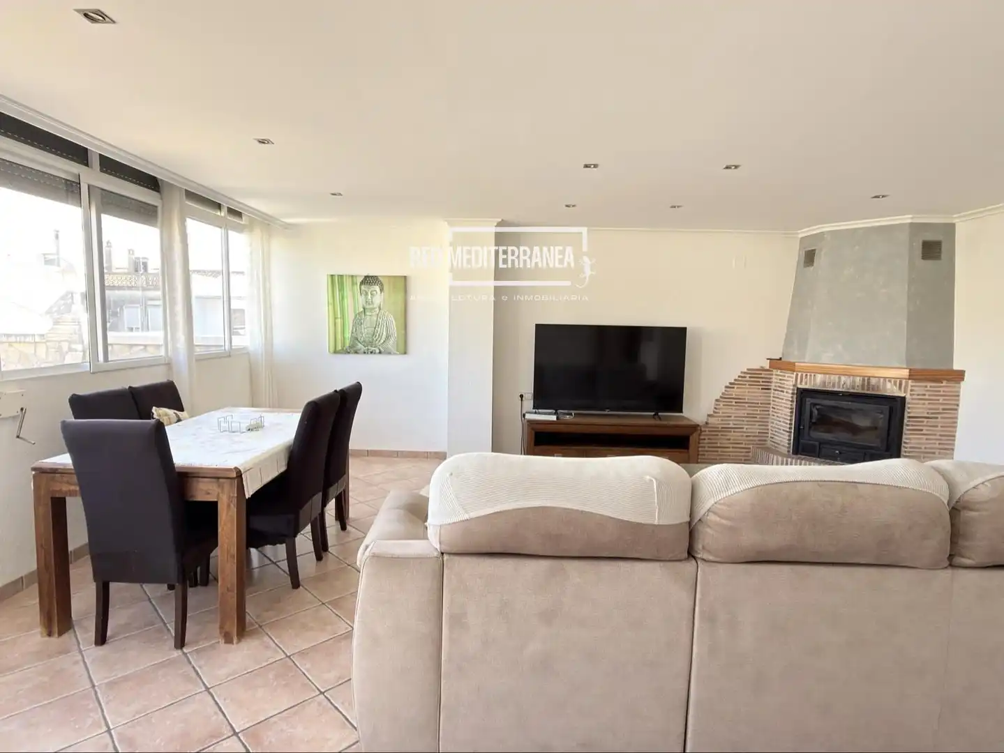 Sala de estar de Piso en venta en Bellreguard con Aire acondicionado, Calefacción y Terraza