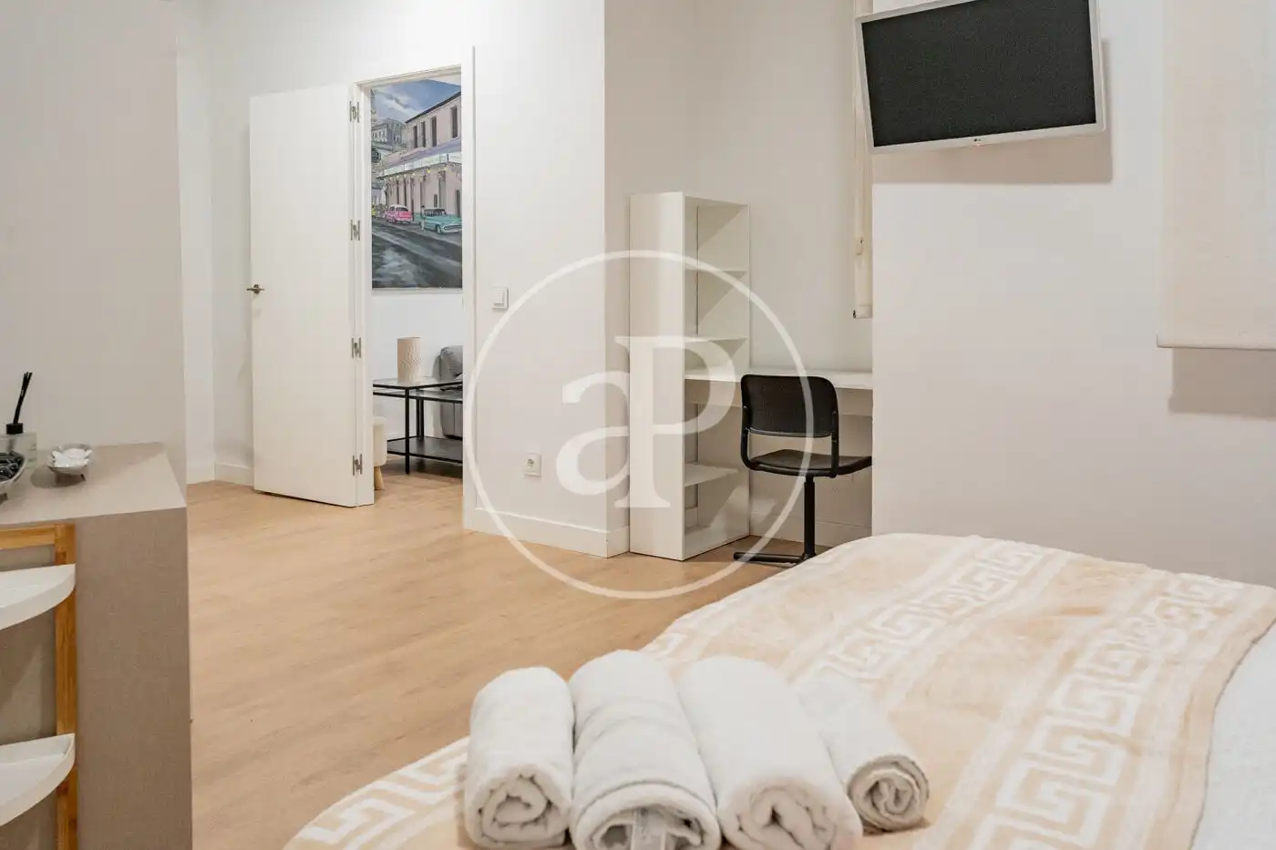 Bedroom of Flat for sale in Madrid  with Air Conditioner, Heating and Furnished