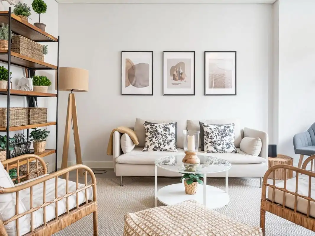 Living room of Flat for rent in Madrid  with Air Conditioner, Heating and Swimming Pool