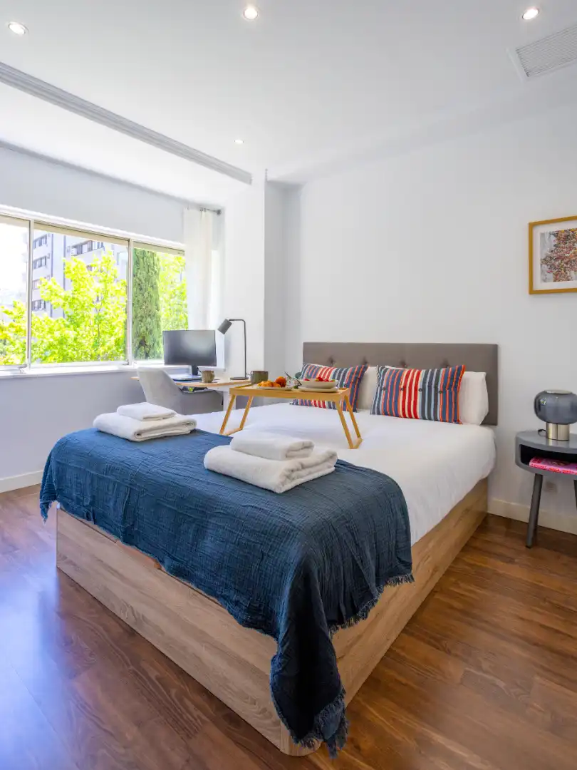 Bedroom of Apartments for rent in Madrid  with Air Conditioner, Heating and Furnished