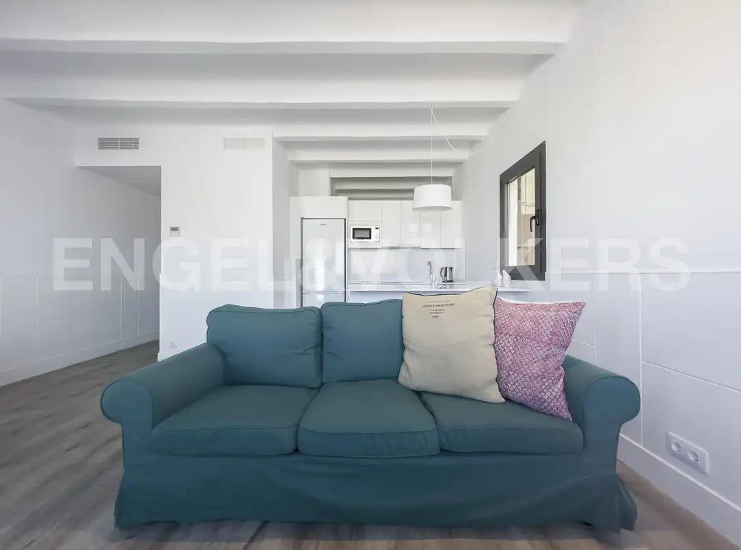 Sala d'estar de Pis de lloguer en Barcelona amb Aire condicionat, Calefacció i Parquet