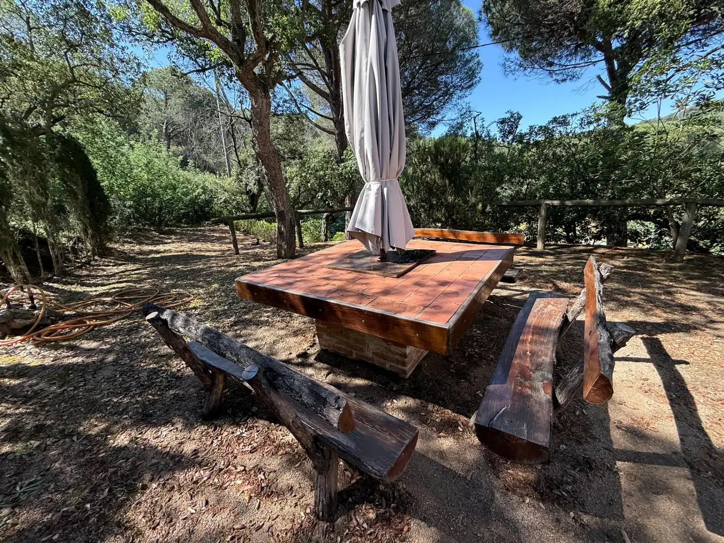 Terraza de Finca rústica en venta en Castell d'Aro, Platja d'Aro i s'Agaró con Aire acondicionado, Calefacción y Jardín privado