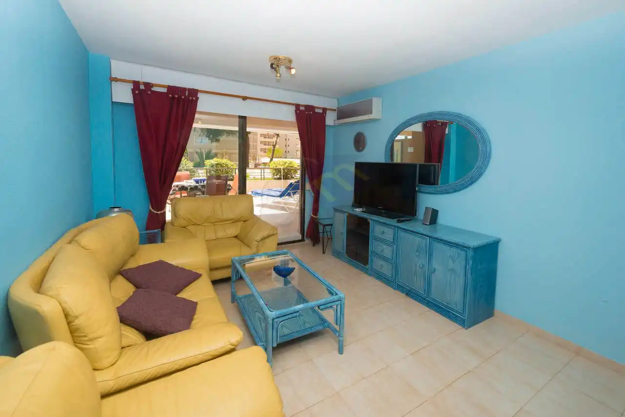 Wohnzimmer von Wohnungen zum Verkauf in Calpe / Calp mit Klimaanlage, Heizung und Terrasse