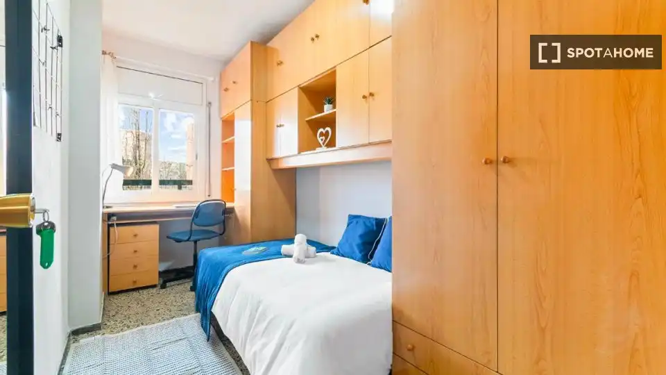 Habitación de Piso de alquiler en Barcelona con Aire acondicionado, Calefacción y Amueblado