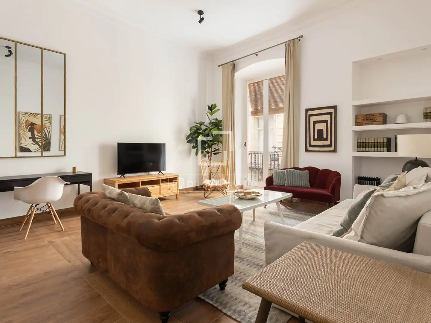 Sala de estar de Piso en venta en Barcelona con Aire acondicionado, Terraza y Amueblado