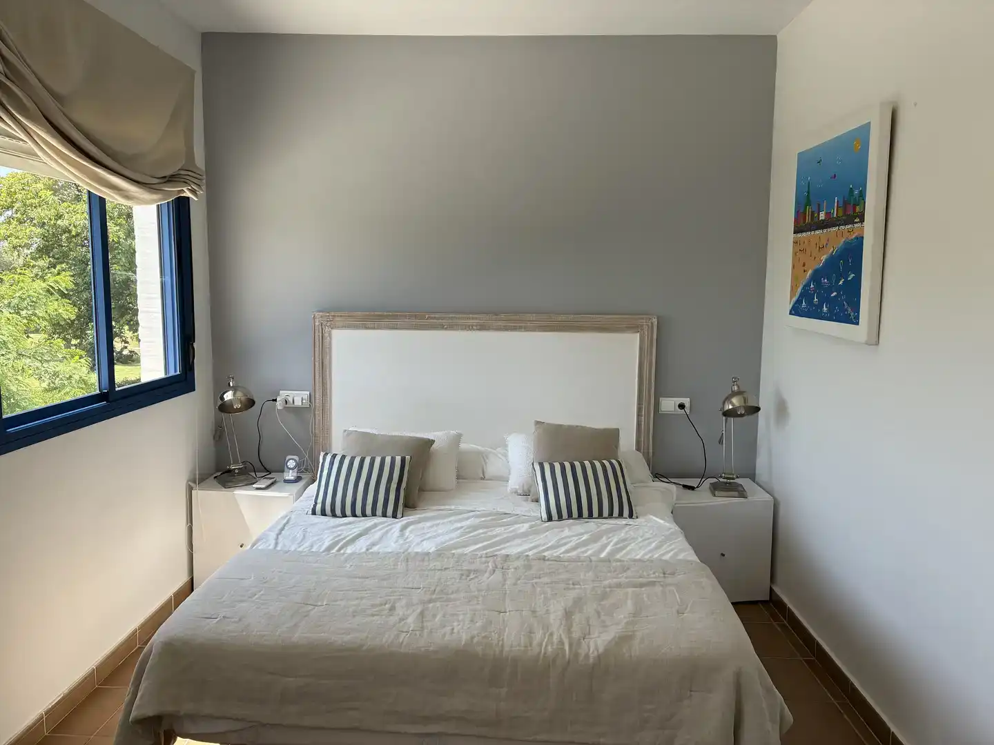 Habitación de Dúplex de alquiler en Rota con Aire acondicionado, Jardín privado y Piscina