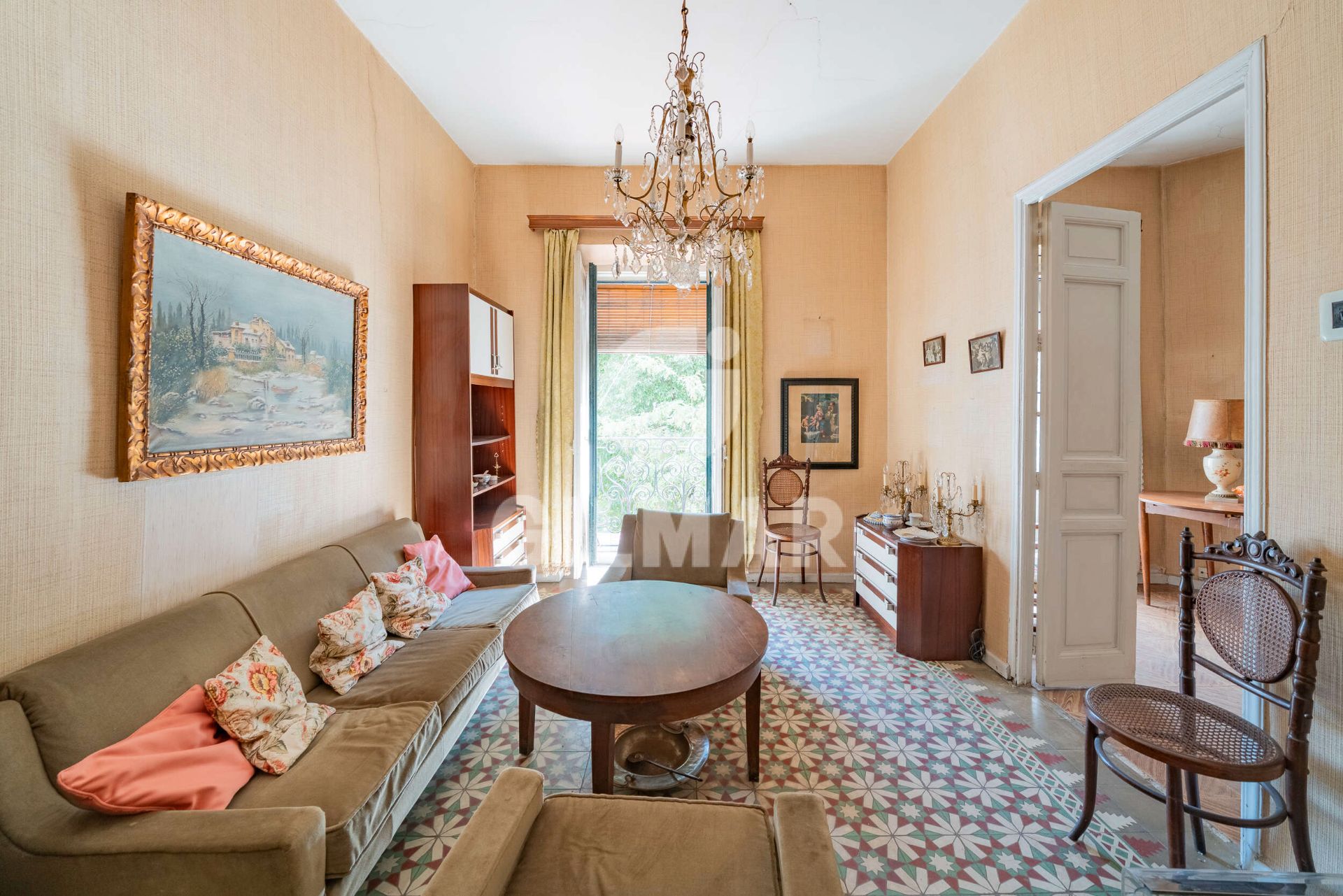 Sala de estar de Piso en venta en  Madrid Capital con Calefacción, Amueblado y Balcón