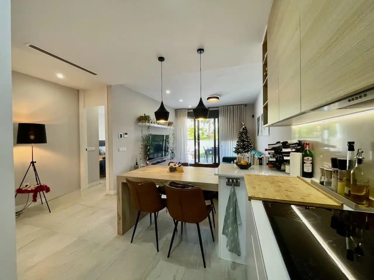 Küche von Wohnung zum Verkauf in Finestrat mit Klimaanlage, Heizung und Terrasse