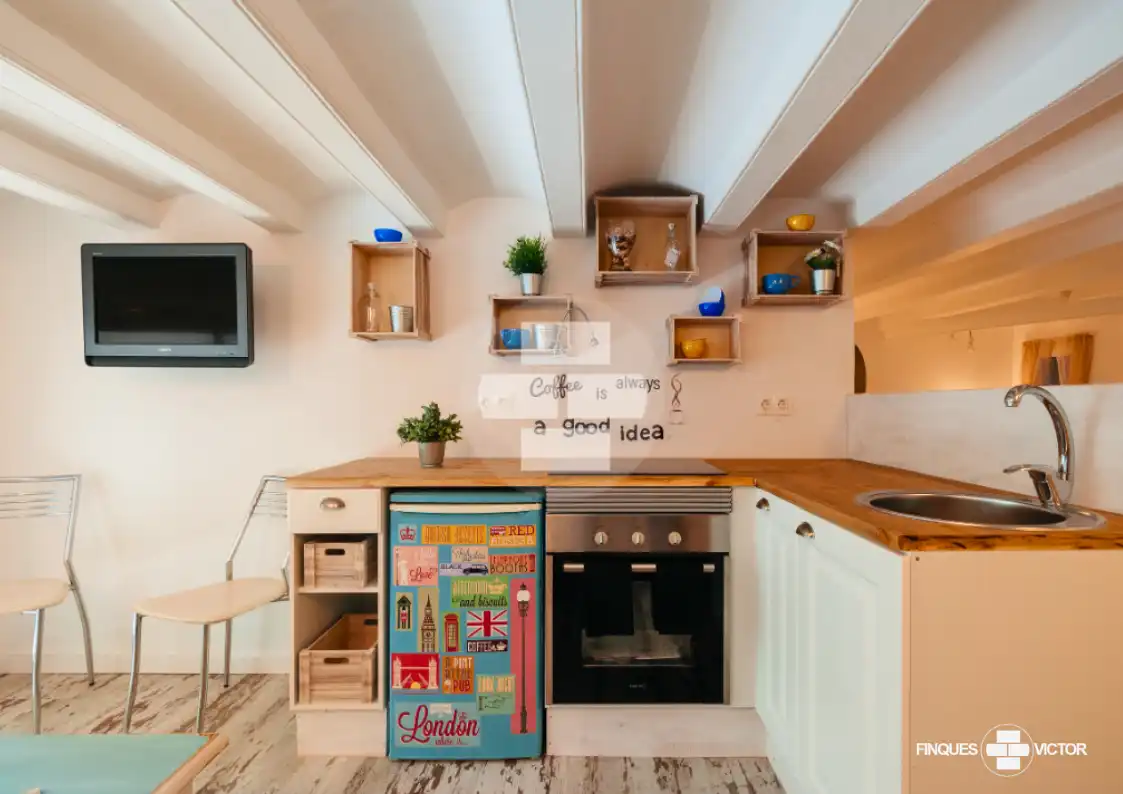 Cocina de Piso en venta en Barcelona con Amueblado, Horno y TV