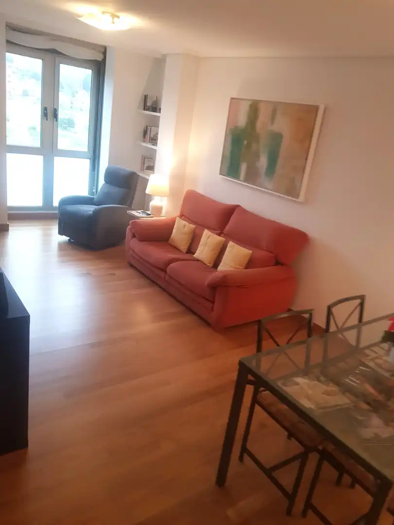 Wohnzimmer von Wohnung zur Miete in Santander mit Heizung, Terrasse und Möbliert