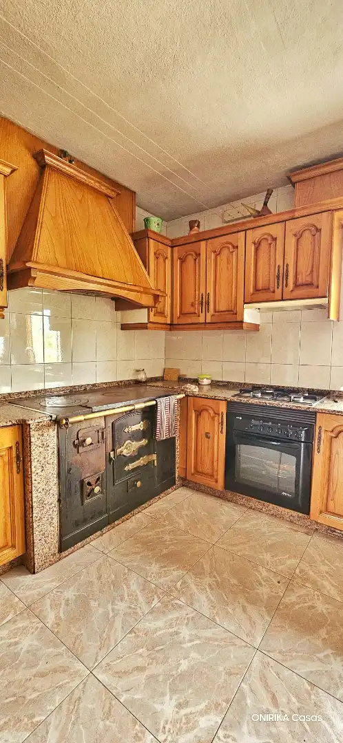 Cuina de Casa o xalet en venda en Triacastela amb Calefacció, Jardí privat i Parquet