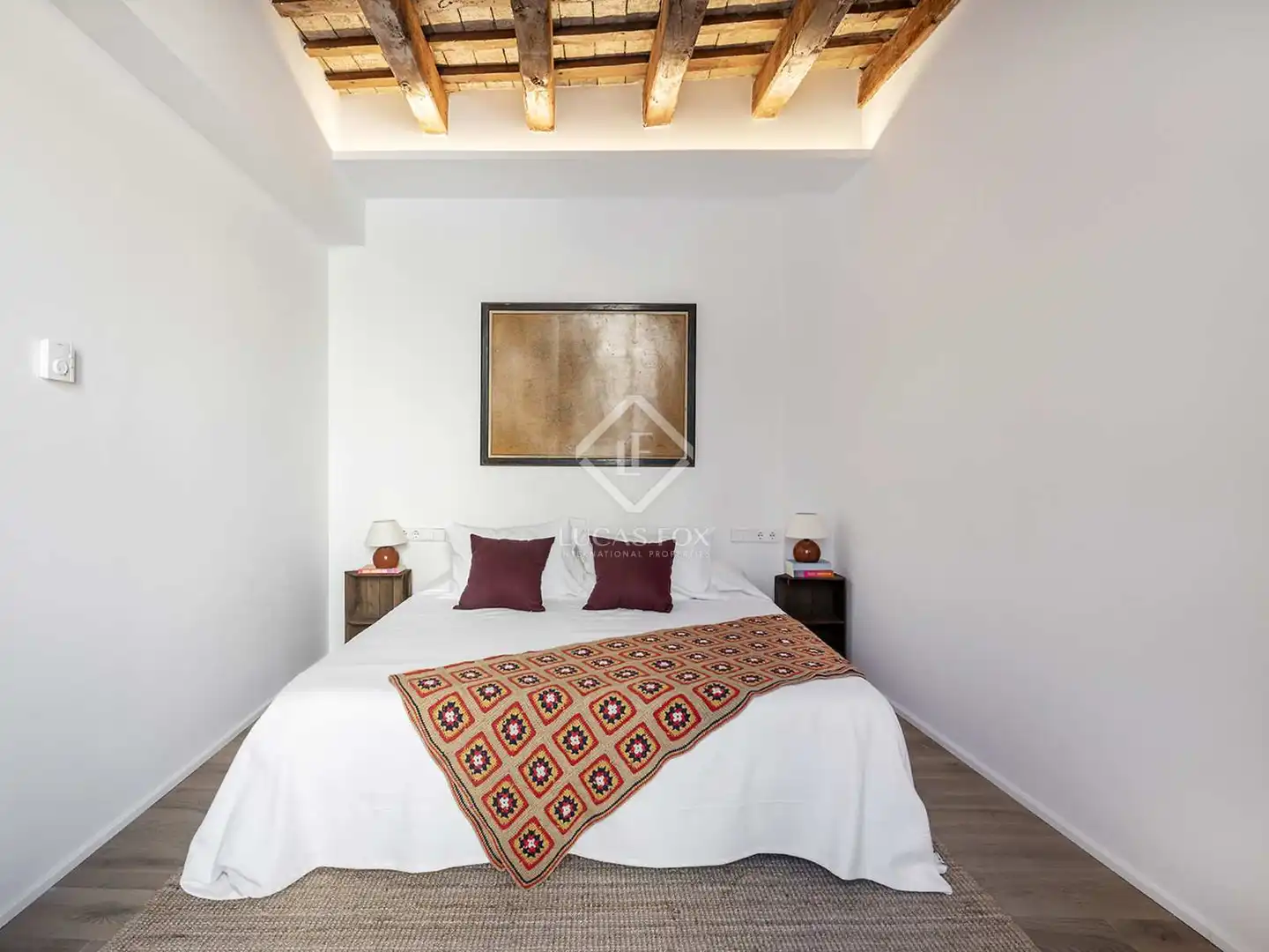 Schlafzimmer von Wohnung zum Verkauf in Barcelona mit Klimaanlage, Heizung und Parkett