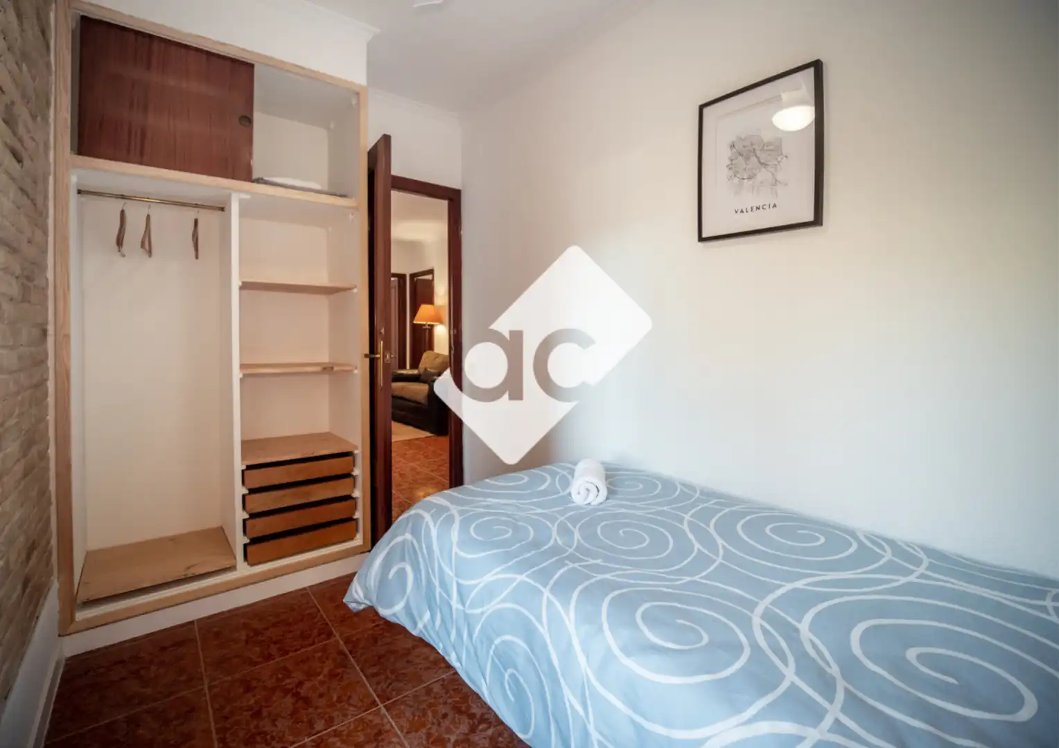 Dormitori de Apartament de lloguer en Valencia amb Aire condicionat, Calefacció i Parquet