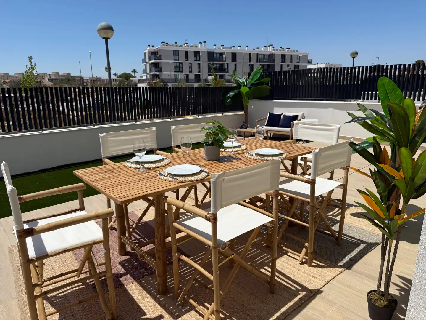 Terrace of Flat for rent in El Campello  with Air Conditioner, Heating and Private garden