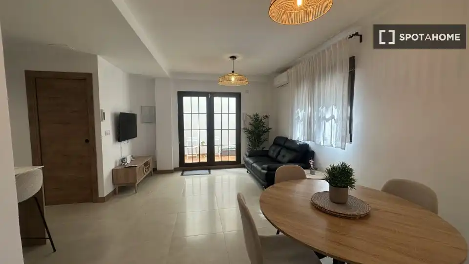 Living room of Flat for rent in Godella  with Air Conditioner, Heating and Furnished