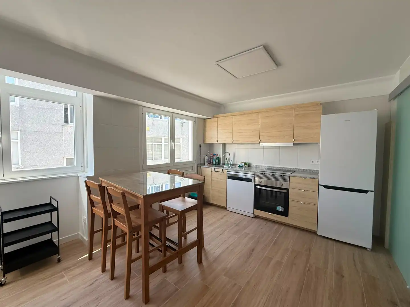 Kitchen of Flat for rent in Ferrol  with Heating, Furnished and Oven