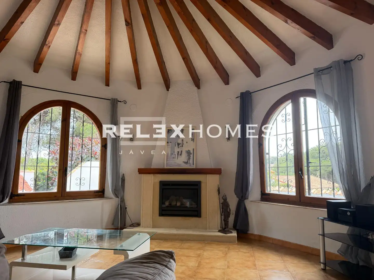 Living room of Houses for sale in Jávea / Xàbia  with Private garden, Terrace and Swimming Pool