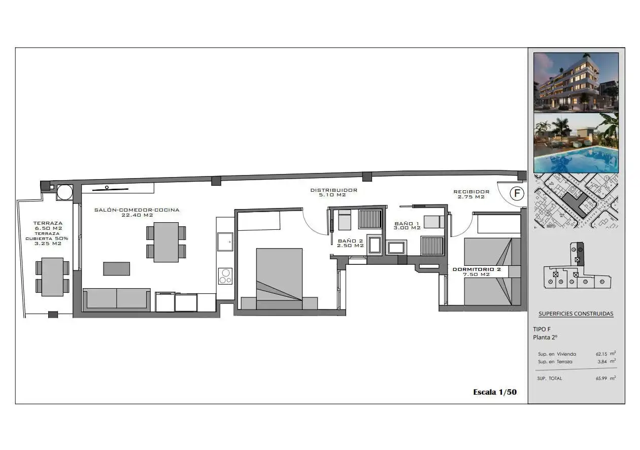 Apartamento con terraza en venta en Santa Pola ciudad, imagen 16
