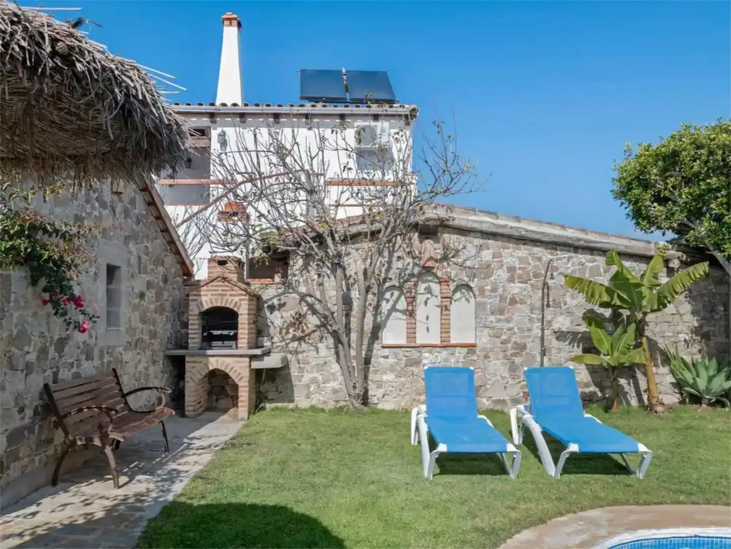 Jardí de Finca rústica de lloguer en Conil de la Frontera amb Aire condicionat, Jardí privat i Piscina
